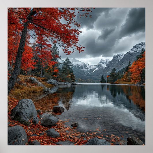 Atemberaubende Herbstlandschaft Poster (Vorne)