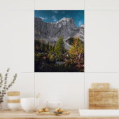 Atemberaubende Herbstlandschaft unter Bergen Poster (Küche)