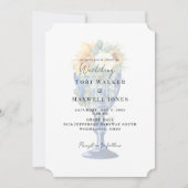 Atemberaubende Hochzeit der toskanischen Sonnenblu Einladung (Vorderseite)