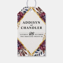 Atemberaubende Hochzeit von Jewel Toned Peony Geschenkanhänger