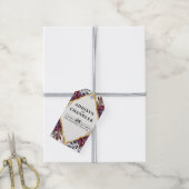 Atemberaubende Hochzeit von Jewel Toned Peony Geschenkanhänger (Mit Garn)