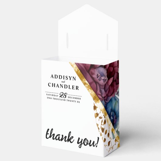 Atemberaubende Hochzeit von Jewel Toned Peony Geschenkschachtel (Geöffnet)