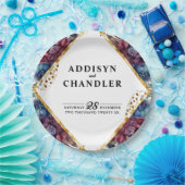 Atemberaubende Hochzeit von Jewel Toned Peony Pappteller (Party)