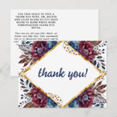 Atemberaubende Hochzeit von Jewel Toned Peony Postkarte (Vorne/Hinten)