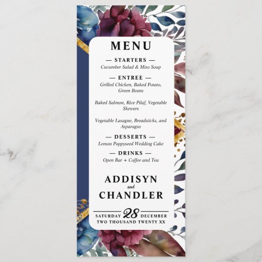 Atemberaubende Hochzeit von Jewel Toned Peony Programm (Vorderseite)