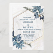 Atemberaubende Hochzeitsfeier in Schatten Einladung (Vorne/Hinten)