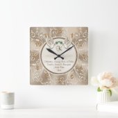 Atemberaubende Hochzeitsuhr oder jedes Jahr Quadratische Wanduhr (Zuhause)