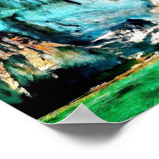 Atemberaubende Höhlen Sardiniens Poster (Ecke)