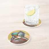 Atemberaubende Holzente im Teich Getränkeuntersetzer (Seite)