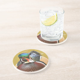 Atemberaubende Holzente im Teich Getränkeuntersetzer