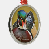 Atemberaubende Holzente im Teich Ornament Aus Metall (Rechts)