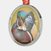 Atemberaubende Holzente im Teich Ornament Aus Metall (Links)