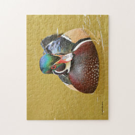 Atemberaubende Holzente im Teich Puzzle