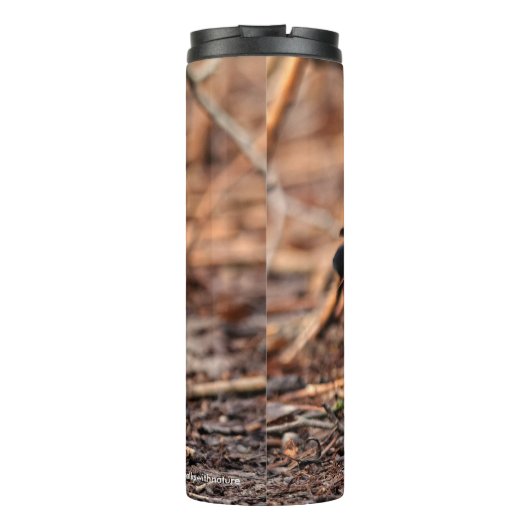 Atemberaubende Holzente im Wald Thermosbecher (Rückseite)