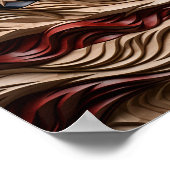 atemberaubende Holzschnitzerei unter amerikanische Poster (Ecke)