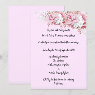 Atemberaubende Hübsche rosa Blumensträuße Pink Bou Einladung