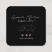 Atemberaubende Imitat Gradient Blue und Rose Gold  Quadratische Visitenkarte (Rückseite)