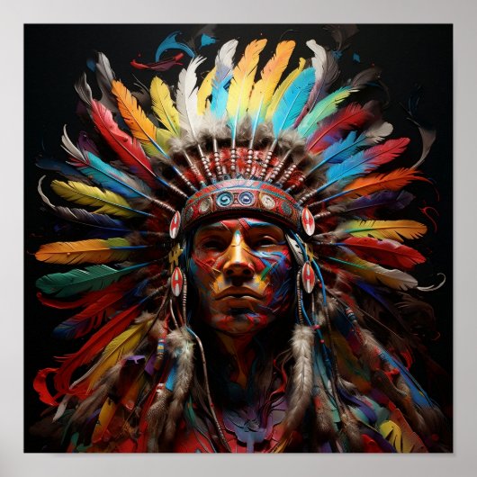 Atemberaubende indische Kopfkleider Poster (Vorne)