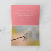 Atemberaubende japanische Apricot-Blume Dankeskarte (Innenseite)