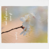 Atemberaubende japanische Apricot-Blume Fleecedecke (Vorderseite (Horizontal))