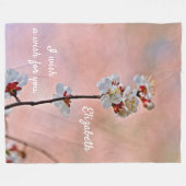 Atemberaubende japanische Apricot-Blume Fleecedecke (Vorderseite (Horizontal))