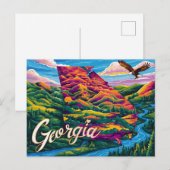 Atemberaubende Karte für Georgien (Vorne/Hinten)