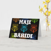 Atemberaubende kenianische Schmetterlingsflagge -  Karte (Gelbe Blume)