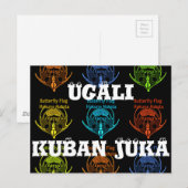 Atemberaubende kenianische Schmetterlingsflagge -  Postkarte (Vorne/Hinten)