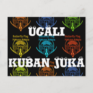 Atemberaubende kenianische Schmetterlingsflagge - Postkarte