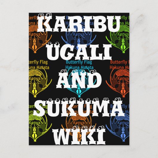 Atemberaubende kenianische Schmetterlingsflagge -  Postkarte (Vorderseite)