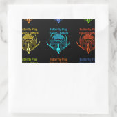 Atemberaubende kenianische Schmetterlingsflagge - Rechteckiger Aufkleber (Tasche)