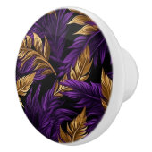 Atemberaubende Keramik aus Lila und goldblütigem L Keramikknauf (Rechts)