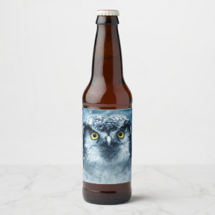 Atemberaubende kleine Eule Bierflaschenetikett