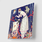 ATEMBERAUBENDE KLEINE FISCHE, QUADRATISCHE WANDUHR (Winkel)