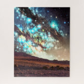 Atemberaubende kosmische Lichtshow in der Wüste Puzzle (Vertikal)