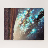 Atemberaubende kosmische Lichtshow in der Wüste Puzzle (Horizontal)