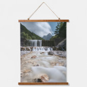 Atemberaubende Landschaft im Krnica-Tal, Slowenien Wandteppich Mit Holzrahmen (Vorderseite)