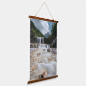 Atemberaubende Landschaft im Krnica-Tal, Slowenien Wandteppich Mit Holzrahmen (Gewinkelt)