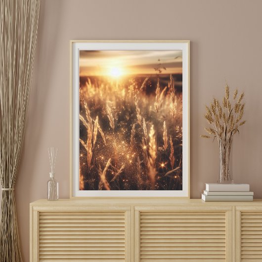 Atemberaubende Landschaft Natur Sonnenuntergang Ku Poster