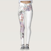 Atemberaubende Lavendel-Blume Leggings (Vorderseite)
