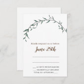 Atemberaubende leaf jüdische Rsvp Card & Umschlag (Vorne/Hinten)