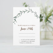 Atemberaubende leaf jüdische Rsvp Card & Umschlag Karte (Stehend Vorderseite)