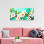 Atemberaubende, lebendige Kirschblüten Leinwanddruck (Insitu (Wohnzimmer))