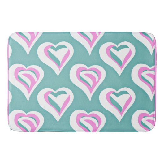 Atemberaubende Liebe Herzmuster Badematte (Vorderseite)