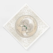 Atemberaubende Liebe taucht Personalisiert Hochzei Serviette (Ecke)