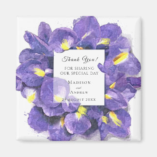 Atemberaubende Lila Ire Watercolor Floral Vielen D Magnet