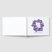 Atemberaubende Lila Irisfarben-Blumenhochzeit Gästebuch (Voll)