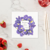 Atemberaubende Lila Irisfarben-Blumenhochzeit Serviette (Beispiel)