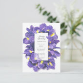 Atemberaubende Lila Irisfarben Postkarte (Stehend Vorderseite)