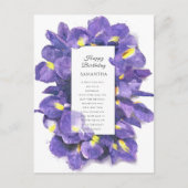 Atemberaubende Lila Irisfarben Postkarte (Vorderseite)